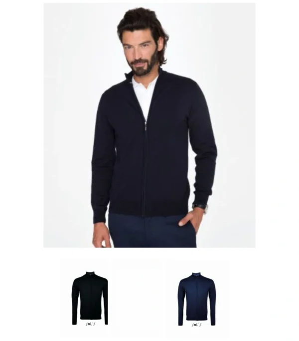 Sol's 10548 Gordon Full Zip Cotton Acrylic Cardigan